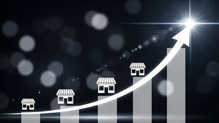 Business Growth Franchise Expansion Retail Success Dark Background