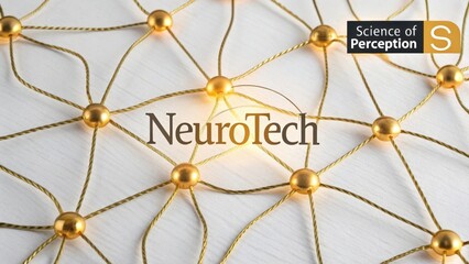 Glowing Neuron Network with NeuroTech Branding