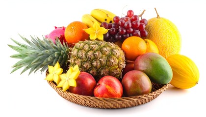 Exotic Fruit Basket - A Colorful and Nutritious Display.