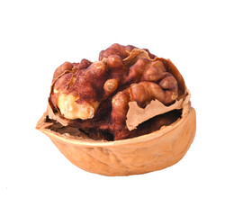 cracked walnut, on transparent png