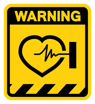 High Magnetic Fields Warning Sign, Vector Illustration, Isolate On White Background Label. EPS10