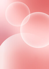 ピンク色のグラデーションに半透明の白い円形の抽象的な背景
Abstract background of semi-transparent white circles on a pink gradient