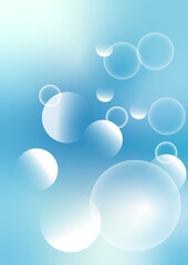 青いグラデーションに沢山のシャボン玉の背景
Blue gradient background with lots of soap bubbles