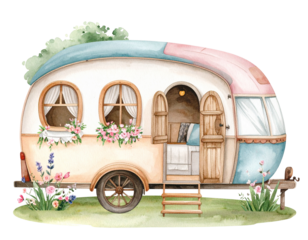 Firefly_Exquisite Antique Knife with Detailed Ornate Design for Culinary and Collectible Use - Firefly_Vintage Retro Caravan Isolated on Transparent or White Background