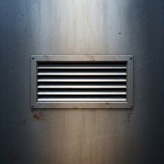 Metal Ventilation Duct on Wall.