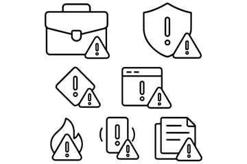 set of Warning & Alert icons,
Warning & Alert Icon Set &ndash; Minimalist UI, Security, Notification & Error Symbols, Editable Vector