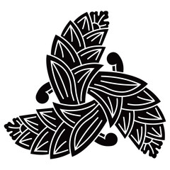 家紋です。三つ組茗荷といいます。