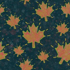 Maple leaf seamless pattern. Illustration