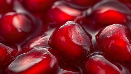 Ultra Macro Pomegranate Seed with Translucent Juicy Texture and Hyper-Realistic Detail 