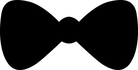 Bow ribbon silhouette in vintage coquette style. Hand drawn sketch illustration for cute vector graphic design.