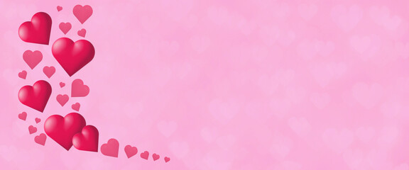 Valentine valentines day banner background. valentines day greeting card with hearts