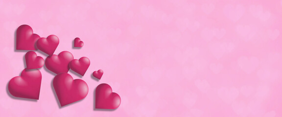 Valentine valentines day banner background. valentines day greeting card with hearts