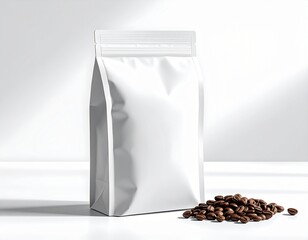 Generic Coffee Bag Packaging for Beverage Mockup