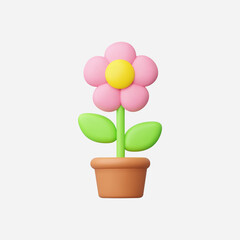 3d Realistic Flower vector illustration