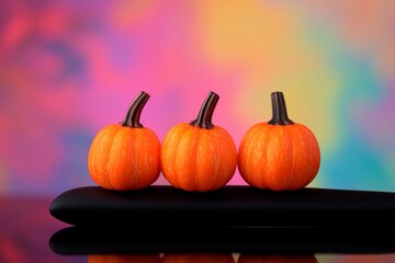 Create your festive Halloween messages with this vibrant holiday card design featuring themed decorations