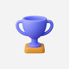 3d Realistic Trophy vector illustration