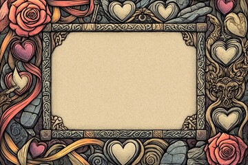 Beautiful frame for holiday celebrations featuring Giants Causeway for Valentine's, Mother's Day, and weddings