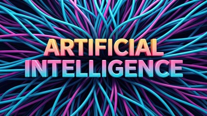 AI Convergence: A vibrant visual representation of artificial intelligence, with interwoven threads of technological connectivity, symbolizing the intricate network of data and innovation.