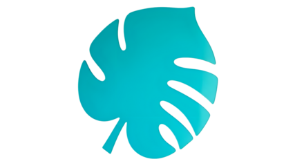 Monstera Leaf Icon Simple Design Element.