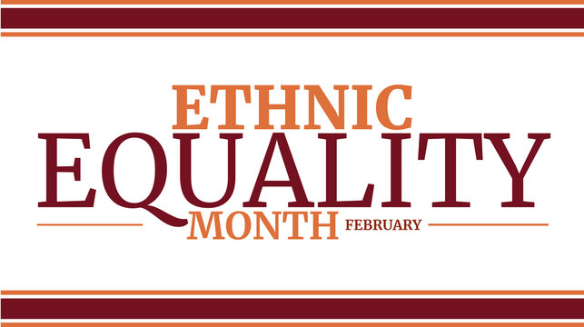 Simple and elegant Ethnic Equality Month design perfect for campaigns about equality and anti-discrimination