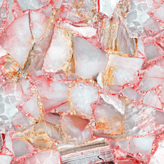 Abstract Geometric Pattern Featuring Iridescent Tiles and Shimmering Light Effects in a Modern Art Composition