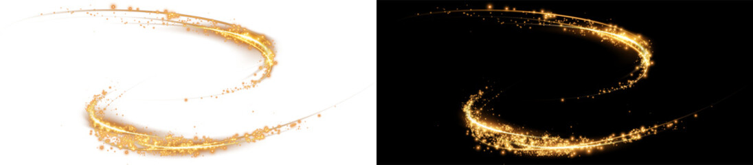 Light Glow Wave Golden light wave, glowing particles, light line, magic light, isolated on dark background. golden star Gold, glowing particles, light line magic light isolated on dark background  © Pngs Mart