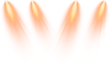 Bright Orange Spotlights Scene Stage lighting with bright yellow spotlights shining down creating a dramatic effect for concerts and theatrical performances use on transparent background PNG