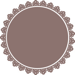 円形のレースフレーム　レトロポップ