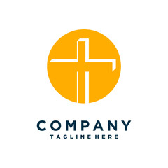 Church logo icon design illustration