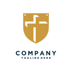 Church logo icon design illustration