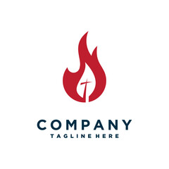 Church logo icon design illustration