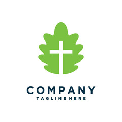 Church logo icon design illustration