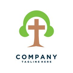 Church logo icon design illustration
