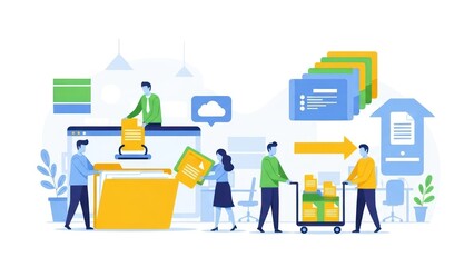 vector illustration of a shopping