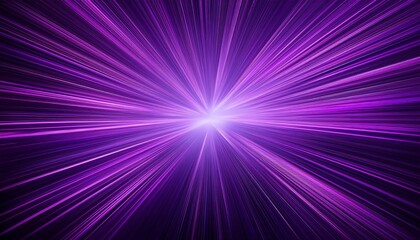 a vibrant purple background with radiating lines of light creating a dynamic and energetic visual effect