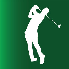 A golfer captures the moment just after a swing Victor Art