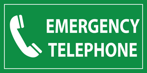 Emergency Telephone Symbol Sign, Vector Illustration Art