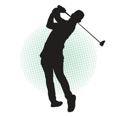 Golf player silhouette vector stock illustration golf silhouette