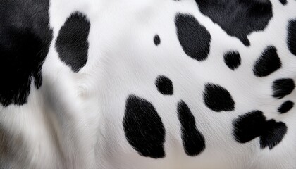 black and white cowhide pattern with irregular black spots on white background classic texture high contrast monochrome design