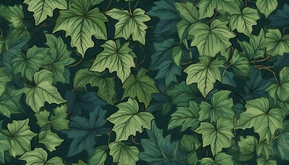 seamless ivy pattern created with ai generative technology