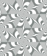Seamless pattern. Abstract striped background. Black and white design. Vector illustration for textile printing, packaging, wrapper, etc.