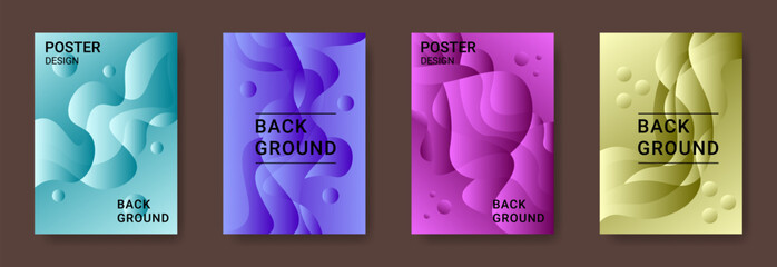 Colorful Abstract Cover Design: A collection of vibrant and abstract cover designs with dynamic shapes and gradients, ideal for posters and backgrounds.