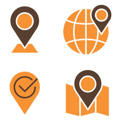 Navigation Icon Set Vector Design Template