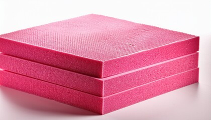 stack of pink insulation foam boards