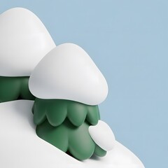 눈 덮인 소나무 가지