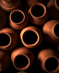 Handmade rustic earthenware pottery