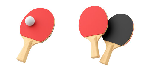 3D Ping Pong Paddles Illustration © Nikita Tyukalov