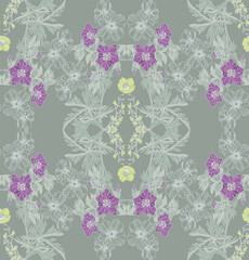 Colorful Flower seamless pattern for fabric, wrapping paper and prints