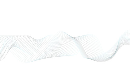 Abstract Blue Wave Line Background