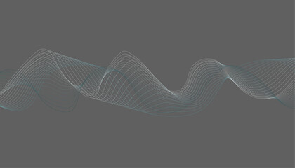 Digital Sound Wave Illustration on Dark Gray